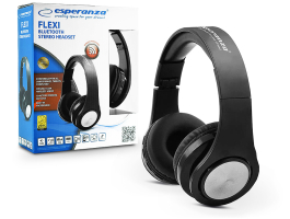 Esperanza Wireless Bluetooth sztereó fejhallgató beépített mikrofonnal - Esperanza Flexi EH165K Bluetooth Headset - feke