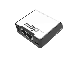 MikroTik mAP 64MB RAM 2xLAN 2,4GHz integrált antennás wifi router