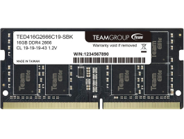 TeamGroup 16GB DDR4 2666MHz Elite SODIMM memória (TED416G2666C19-S01)