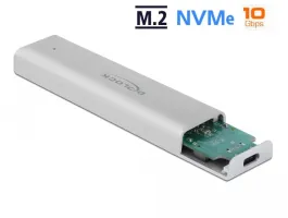 DeLock External Enclosure for M.2 NVMe PCIe SSD with SuperSpeed USB 10Gbps (USB3.2 Gen 2) USB Type-C female