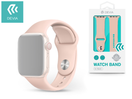Apple Watch lyukacsos sport szíj - Devia Deluxe Series Sport Band - 42/44 mm - pink sand