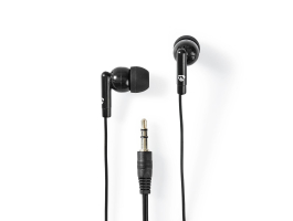 NEDIS Vezetékes fülhallgató 3.5mm Kábel hossz: 1.20m Fekete (HPWD1000BK)