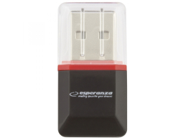 Esperanza microSD kártyaolvasó USB2.0 fekete (EA134K)