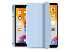 Apple iPad 10.2 (2019/2020/2021) tablet tok (Smart Case) on/off funkcióval, Apple Pencil tartóval -Tech-Protect - kék (E
