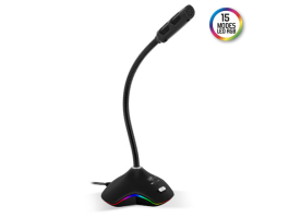 Spirit of Gamer Mikrofon - EKO 300 (RGB. USB csatlakozó 150cm kábel fekete)