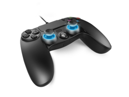 Spirit of Gamer Gamepad - XGP WIRED PS4 (USB 1,9m kábel Vibration PC és PS4 kompatibilis fekete-kék)