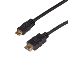 Akyga HDMI 1.4 - HDMI mini C M/M video jelkábel 1m fekete