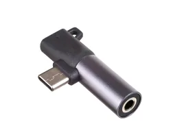 Akyga AK-AD-62 USB Type-C - 1db Jack 3,5mm 1db USB Type-C M/F adapter szürke