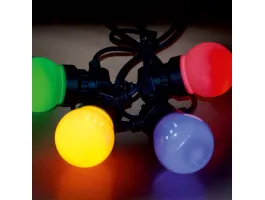 Home Sorolható party fényfüzér LED-es kültéri 10 színes gömb 5m (LPL 10M)