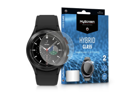Samsung Galaxy Watch 4 (44 mm) rugalmas üveg képernyővédő fólia - MyScreen   Protector Hybrid Glass - 2 db/csomag - tran