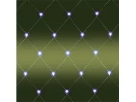 Egyeb LED- es kültéri háló 160 db hidegfehér LED 2x 1.5m zöld vezeték 5m tápvezeték (KLN 160C/WH)