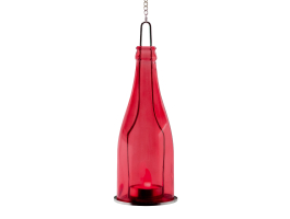 Home Dekorációs üveg LED mécsessel piros (GB 23/RD)