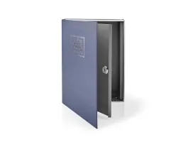 NEDIS Boltozat Book Safe Billentyuzár Benti Nagy A belso térfogat: 2.8 l 2 kulccsal Ezüst / Kék (BOOKSEDL01BU)
