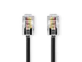 NEDIS Telekommunikácós kábel RJ10 (4P4C) apa RJ10 (4P4C) apa 5.00m Kábelkialakítás: Tekercselt Kábel típus: RJ10