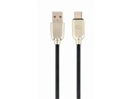 Gembird Premium rubber Type-C USB charging and data cable 1m black