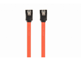 Gembird SATA3 3 F/F adatkábel 0.3m piros metal clips