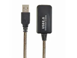 Gembird USB A M/F adatkábel hosszabbító 5m fekete aktív