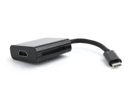 Gembird USB Type-C - HDMI M/F adapter 0.15m fekete
