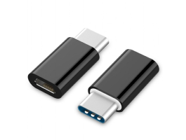 Gembird USB Type-C - USB2.0 micro B M/F adapter fekete
