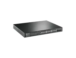 TP-LINK Switch 24x1000Mbps (24xPOE+) + 4x1Gigabit SFP+ + 2xkonzol port Menedzselheto TL-SG3428MP