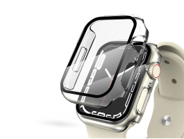 Apple Watch 7/Series 8 (41 mm) védőtok beépített edzett üveggel - DEFENSE 360 - clear (ECO csomagolás)