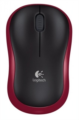 Logitech M185 Red wireless notebook egér (910-002240)