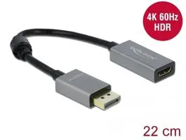 DELOCK Active DisplayPort 1.4 to HDMI Adapter 4K 60Hz HDR