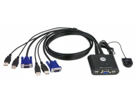 Aten 2-Port USB VGA Cable KVM Switch with Remote Port Selector (CS22U)