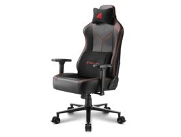 Sharkoon Gamer szék - Skiller SGS30 Black/Red (állítható magasság állítható kartámasz szövet acél talp 130kg-ig)