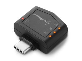 Sharkoon külso hangkártya - Mobile DAC PD (PC/PS4 USB Type-C - 3,5mm Jack 16-250 Ohm 100mW 100dB fekete)