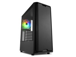 Sharkoon Számítógépház - SK3 RGB (fekete ATX,mATX alsó táp 4x120mm v. 2xUSB3.0 1xUSB2.0 I/O)