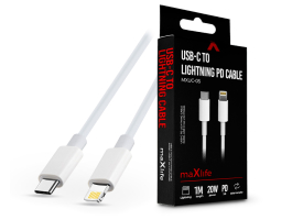 Maxlife USB Type-C - Lightning adat- és töltőkábel 1 m-es vezetékkel - Maxlife MXUC-05 USB-C to Lightning PD3.0 Cable -