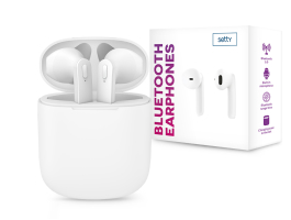 Setty TWS Bluetooth sztereó headset v5.0 + töltőtok - Setty True Wireless Earphones with Charging Case - fehér