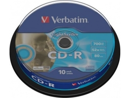 Verbatim CD-R 700MB 52x (10 darab/henger) lemez