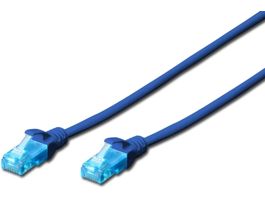 DIGITUS CAT5e U/UTP PVC 0,5m kék patch kábel
