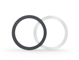 Univerzális mágneses gyűrű MagSafe vezeték nélküli töltőhöz - 2 db/csomag -   fekete/ezüst (ECO csomagolás)