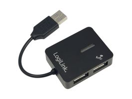 LogiLink &quot;Smile&quot; USB 2.0 4 portos hub, fekete (UA0139)