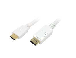 LogiLink DisplayPort - HDMI l kábel, fehér, 2 m (CV0055)