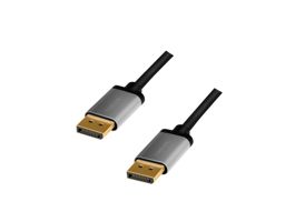 Logilink DisplayPort kábel, DP/M-DP/M, 4K/60 Hz, alu, fekete/szürke, 1 m (CDA0100)