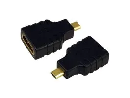 LogiLink HDMI adapter, Micro-D/M   A/F, 4K/30 Hz, fekete (AH0010)
