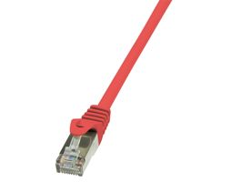 LogiLink Patch kábel Econline, Cat.5e, F/UTP, piros, 0,25 m (CP1014S)
