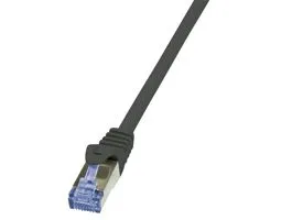 LogiLink Patch kábel PrimeLine, Cat.6A, S/FTP, fekete, 0,25 m (CQ3013S)