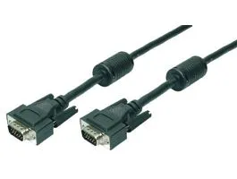 LogiLink VGA kábel, HD15/M - HD15/M, 1080p, 2x ferrit, fekete, 3 m (CV0002)