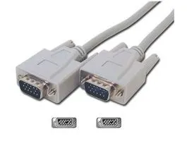 LogiLink VGA kábel, HD15/M - HD15/M, 1080p, 2x ferrit, szürke, 3 m (CV0026)