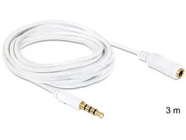 Delock audio sztereo Jack 3.5 mm apa / anya IPho 4 pin kábel, 3 m (84483)