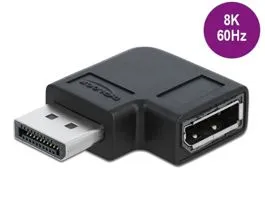 Delock DisplayPort 1.4 adapter csatlakozó aljzathoz 90   -kal balra dőlve 8K 60 Hz (66296)