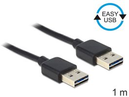 Delock EASY-USB 2.0-A apa  apa kábel, 1 m (83460)