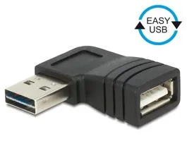 Delock EASY-USB 2.0-A apa  USB 2.0-A anya bal/jobb forgatott adapter (65522)