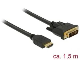 Delock HDMI - DVI 24+1 kétirányú kábel 1,5 m (85653)