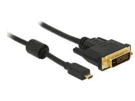 Delock HDMI-kábel Micro-D-csatlakozódugóval  DVI 24+1 csatlakozódugó 2 m (83586)